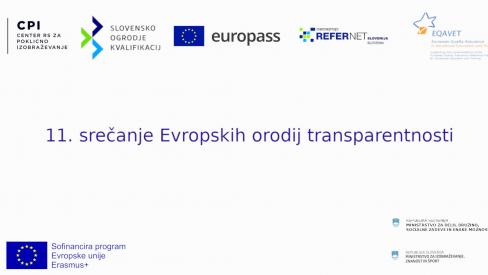 Logotipi evropskih orodij transparentnosti na belem ozadju (CPI, SOK, Europass, Euroguidance, Refernet, EQAVET, Erasmus+, MDDSZ, MIZŠ)
