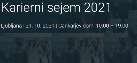 Photograph of the poster of the Career Fair Moje Delo 2021: Ljubljana, 21.10.2021, Cankarjev dom, 10.00-16.00